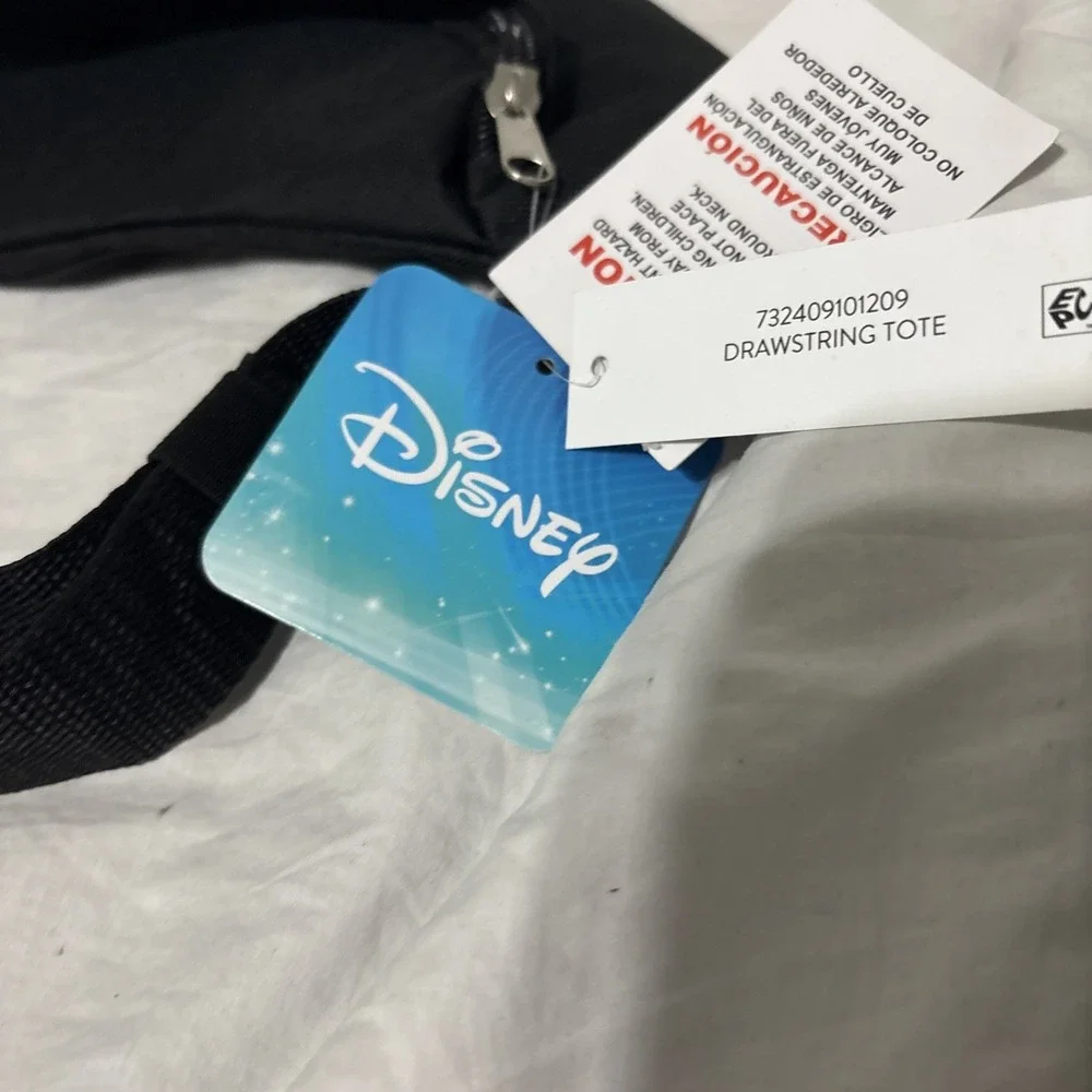 Disney Mickey and Minnie Mouse‎ Peeking Fanny Pack Black Pouch Bag NWT
